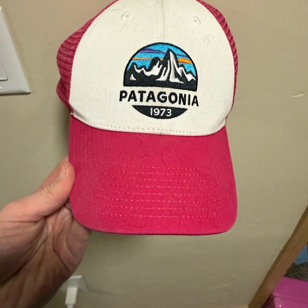 Patagonia Pink Mesh Trucker Hat